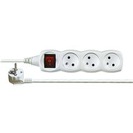 Prodlužovací kabel Emos prodlužovací 250V, 3x zásuvka, 3m, bílý