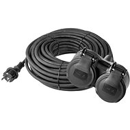 Prodlužovací kabel EMOS Prodlužovací kabel gumový 20m černý