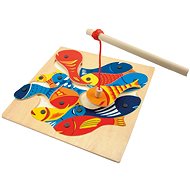 Educational Toy Woody Fish and Fishing Rod