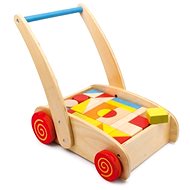 Baby Walker - Wooden Toy Blocks In A Wheelbarrow - Baby Walker