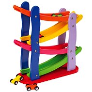 Wooden Racing Track and 4 Cars - Educational Toy