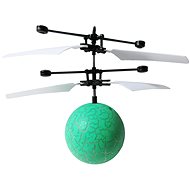 Vrtulníková koule s LED zelená