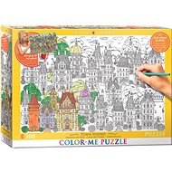 Eurographics Color me puzzle Domy ve městě 300 dílků + sada na zavěšení - Puzzle