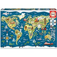 Educa Puzzle Mapa světa 200 dílků - Puzzle