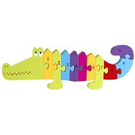 Puzzle s čísly - Krokodýl - Dřevěné Puzzle