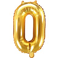 Foliový balónek, 35cm, číslice "0", zlatý - Balonky