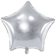 Foliový balónek, 48cm, hvězda, stříbrná - Balonky