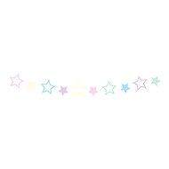 Girlanda, 1,4m, Unicorn, hvězdy, mix barev - Party doplňky