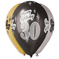 Nafukovací balónky, 30cm, Happy Birthday "30", mix barev, 5ks - Balonky