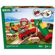 Brio World 33984 Hrací set zvířecí farma  - Vláčkodráha