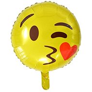 Balón foliový smajlík - smile - kiss - polibek - 45 cm - Balonky