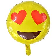 Balón foliový smajlík - smile - love - zamilovaný - 45 cm - Balonky