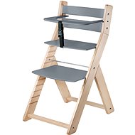 Rostoucí židle Wood Partner Luca Barva: lak/šedá - Rostoucí židle