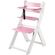 Rostoucí židle Wood Partner Luca Kombi Barva: bílá/růžová - Rostoucí židle