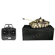 Tank TIGER II HENSCHEL BB 1:16 v dřevěném kufru - RC tank