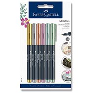 Popisovač Popisovače Faber-Castell Metallics, 6 metalických barev - Popisovač