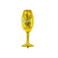 Balónek fóliový šampuska - champagne - Silvestr - Happy New Year - 28x80 cm - Balonky