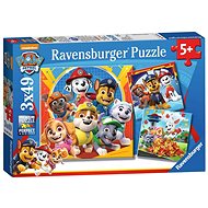 Ravensburger 050482 Tlapková patrola - Hrátky v listí 3x49 dílků  - Puzzle