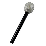 Mikrofon Stříbrný - Disco - 26 cm - Doplněk ke kostýmu