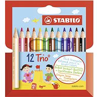 STABILO Trio silné, krátké, pouzdro 12 barev