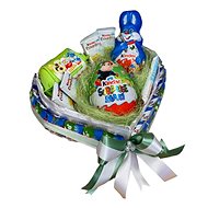 Easter Gift Box in the Shape of a Heart with Knoppers Wafers and Kinder Goodies 29cm - Gift Box