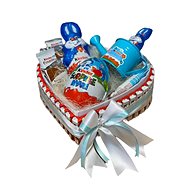 Easter Gift Box in the Shape of a Heart from Kinder Goodies Blue 30cm - Gift Box