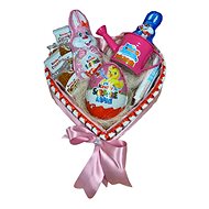 Easter Gift Box in the Shape of a Heart from Kinder Goodies Pink 30cm - Gift Box