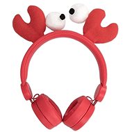 Sluchátka Drátová sluchátka Forever AMH-100 Craby 3,5 mm mini jack s magnetickými prvky červená