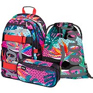 BAAGL Set 3 Skate Fresh: Backpack, Pencil Case, Bag - School Set