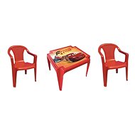 Dětský nábytek IPAE - sada červená 2 židličky + stoleček CARS