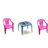 Dětský nábytek IPAE - sada růžová 2 židličky + stoleček FROZEN