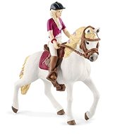 Schleich Blondýna Sofia s pohyblivými klouby na koni 42540 - Figurky