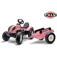 Falk Pedal Tractor 1058AB Pink Country Star with Trailer - Pink - Pedal Tractor 