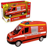 Auto hašičská dodávka, na setrvačník s reálným hlasem posádky, 21cm - Auto