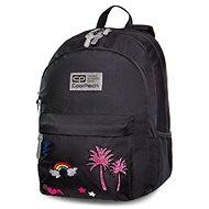 School Backpack Hippie Sparkling badges black - School Backpack
