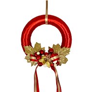 Vánoční závěsný věnec moderní červený 22x69 cm - Vánoční ozdoby