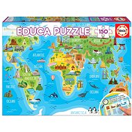 Educa Puzzle Mapa se světovými památkami 150 dílků - Puzzle
