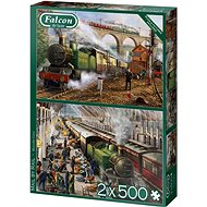 Falcon Puzzle Přeprava pošty na železnici 2x500 dílků - Puzzle