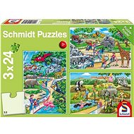 Schimdt Puzzle Den v zoo 3x24 dílků - Puzzle