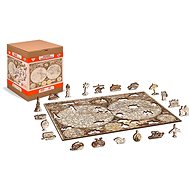 Wooden city Dřevěné puzzle Antická mapa světa 2v1, 300 dílků eko - Puzzle