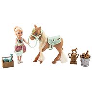 Teddies Articulated Doll with Horse with Accessories