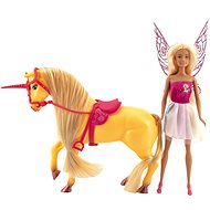 Teddies Unicorn horse combing with saddle with fairy doll