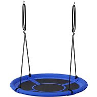 Teddies Houpací kruh modrý 100 cm látkový výplet - Houpačka