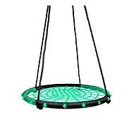 Teddies Houpací kruh zelený 100 cm provazový výplet - Houpačka