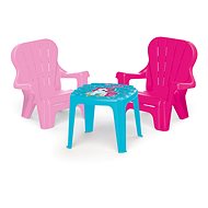 Dolu Dětský zahradní set stůl a 2 židle jednorožec - Dětský nábytek