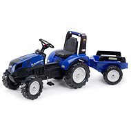 New Holland T8 pedal tractor blue with flatbed
