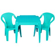 Dětský nábytek IPAE - sada zelená  2 židličky a stoleček