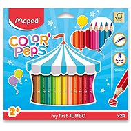 MAPED Color Peps Jumbo, 24 barev - Pastelky