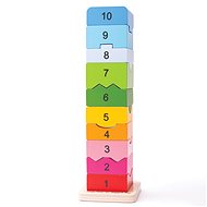 Bigjigs Wooden Motor Tower with Numbers - Motor Skill Toy