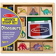 Razítka Dřevěná razítka v krabičce Dino